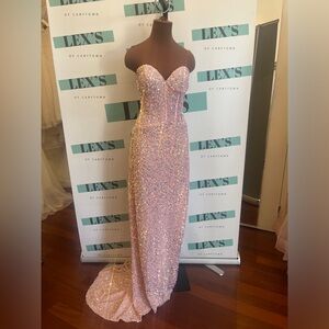 Sherri Hill Pink Sequin Dress